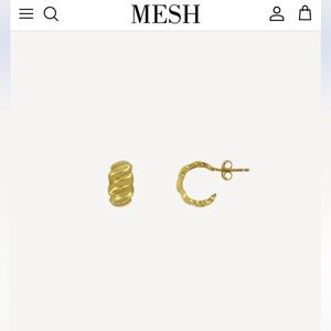 Mesh Label | Curl Hoop Earrings NWT